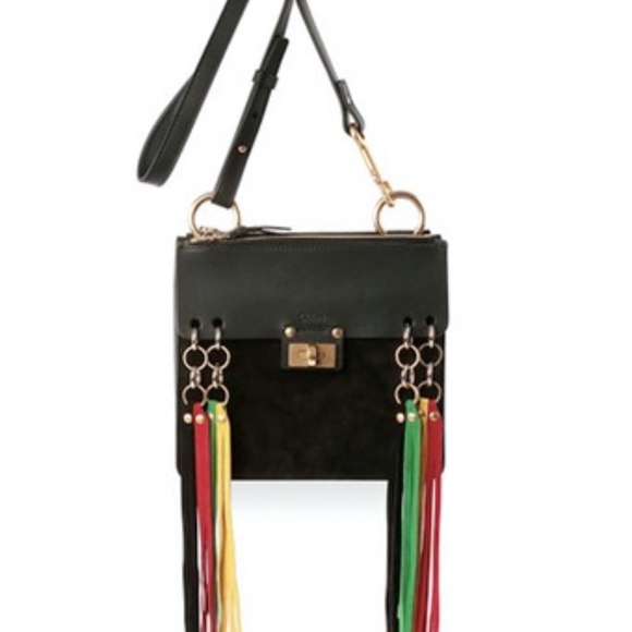 New Authentic CHLOE Small Jane Tassel-Trim Leather Crossbody Bag - Picture 9 of 11